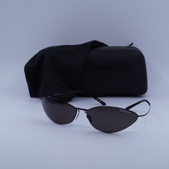 Balenciaga BB0350S 001 Cat Eye Sunglasses - Black/Grey - Picture 6 of 11